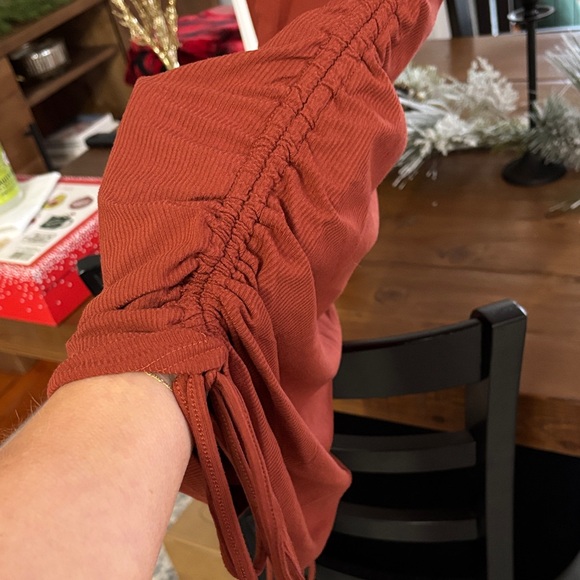 BB Dakota by Steve Madden Rust Long Sleeve Dress - Picture 4 of 5